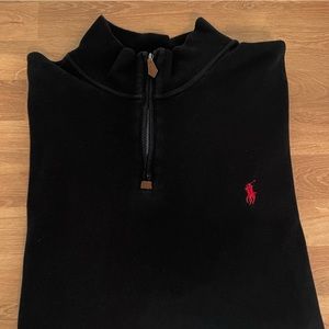 Men's | Ralph Lauren l Quarter-Zip Pullover Sweater | Black | 2XL